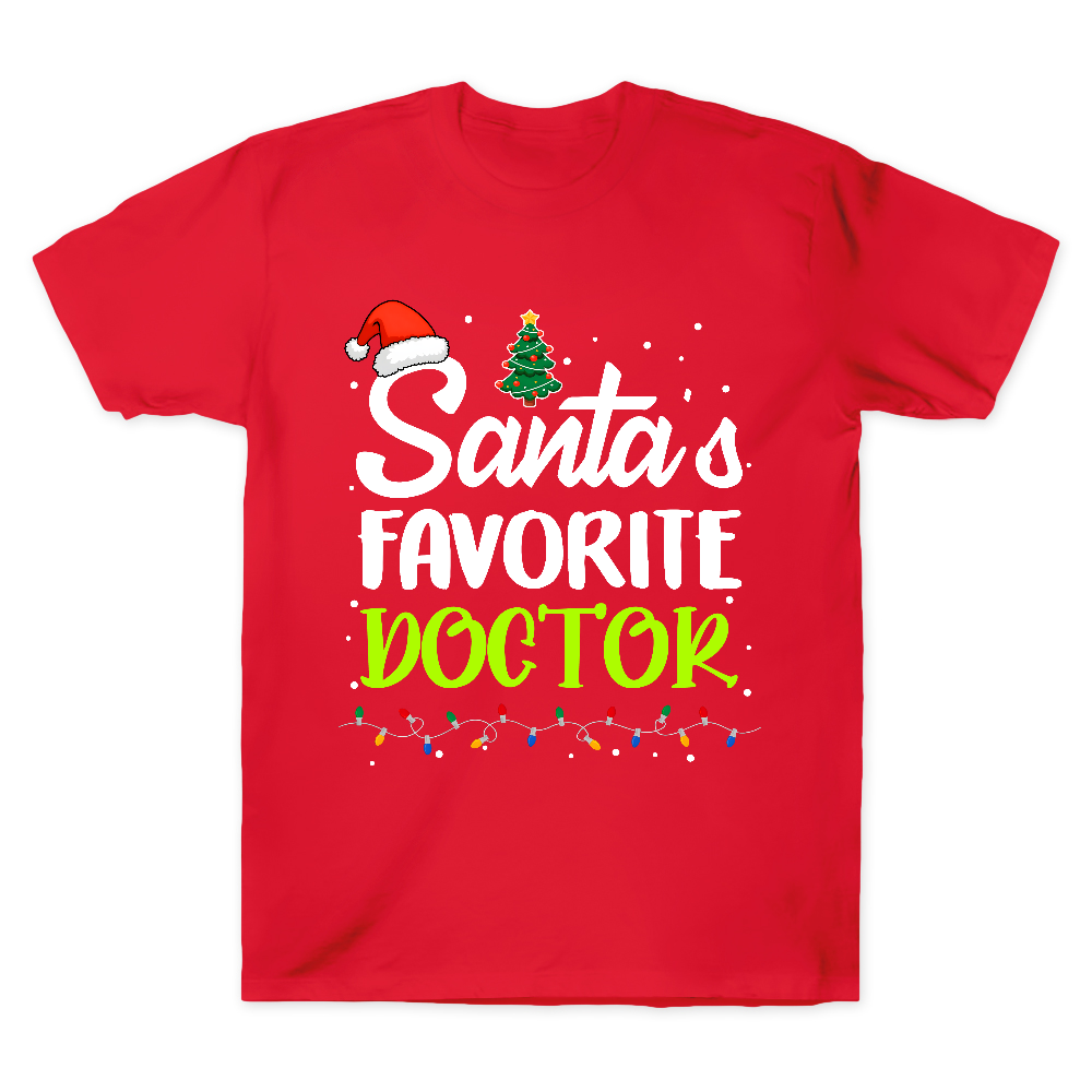 Santa’s Favorite Christmas Doctor Cotton Doctor T-shirt