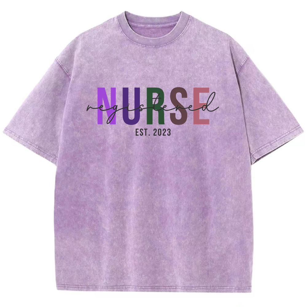 Registered Nurse Vintage Washed T-shirt