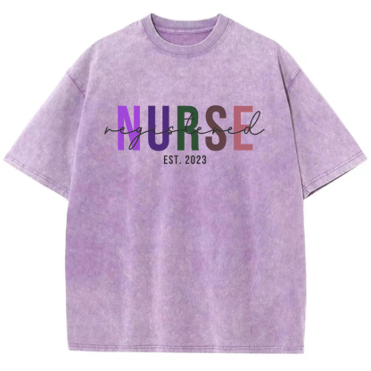 Registered Nurse Vintage Washed T-shirt