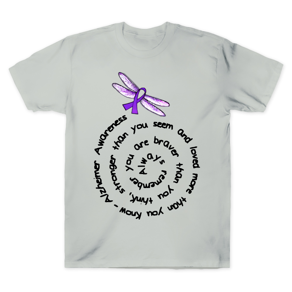 Alzheimers Awareness Memories Matter Brain Flowers Cotton Doctor T-shirt