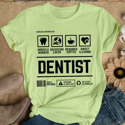 Dentist's Notes Cotton Nurse T-shirt