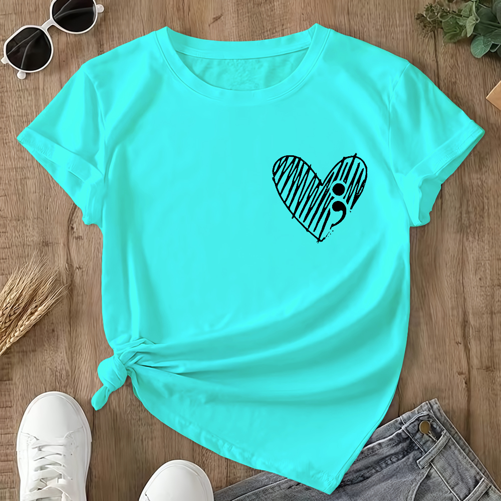 Suicide Prevention Awareness Double-Sided Cotton Printed T-Shirt