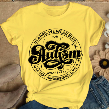 Autism Awareness Accept Understand Love Cotton Nurse T-shirt