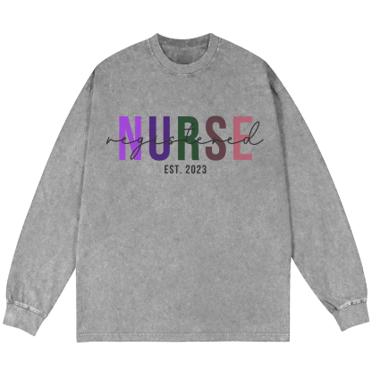 Registered Nurse Vintage Washed Sweatshirts