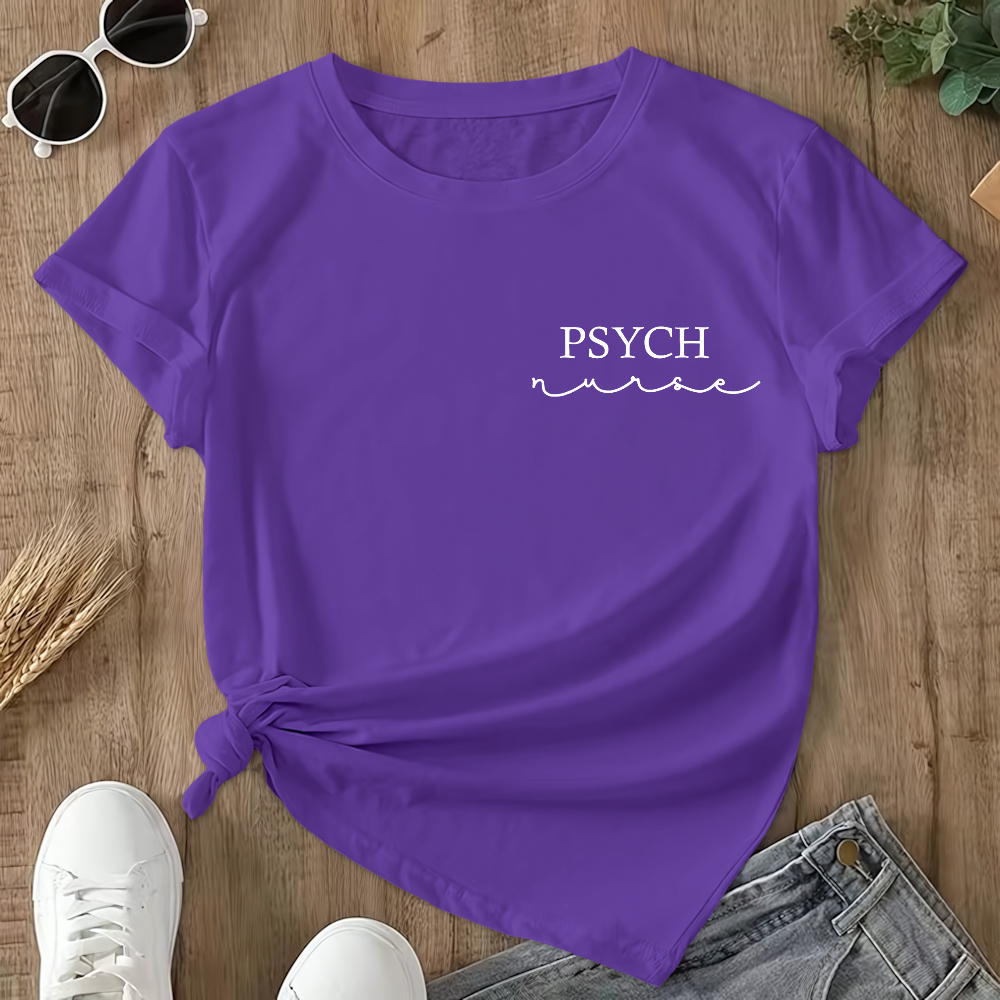 Psychiatric Nurse Mental Health Matter Double-Sided Cotton Printed T-Shirt