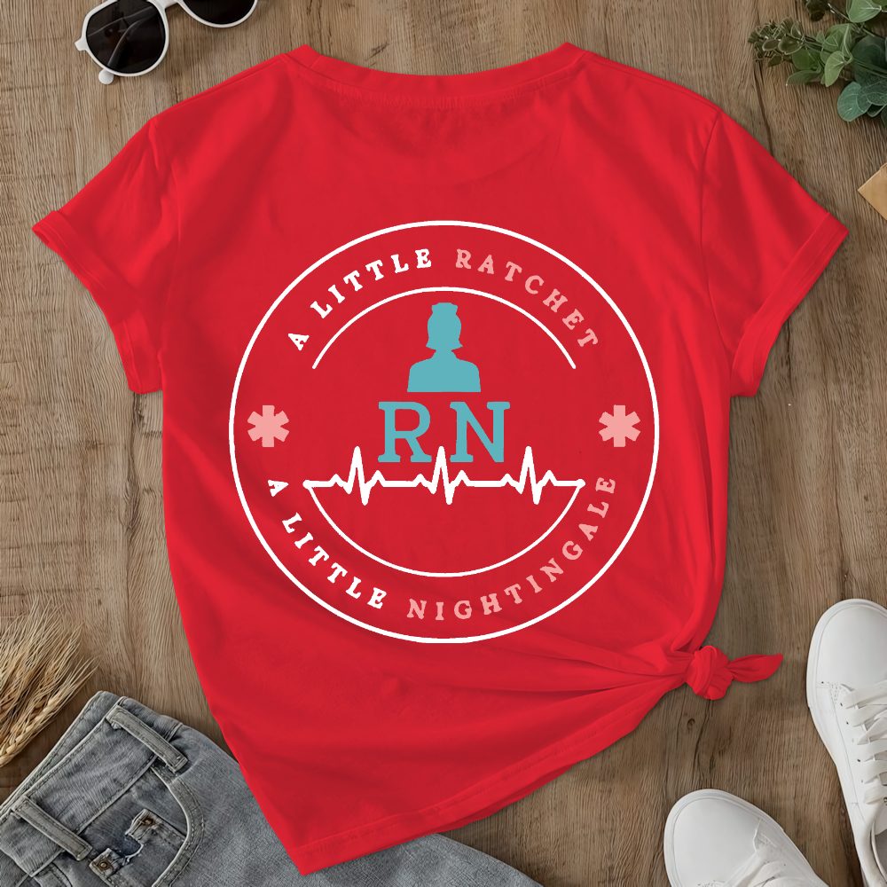 RN Ratchet & Nightingale Double-Sided Cotton Printed T-Shirt