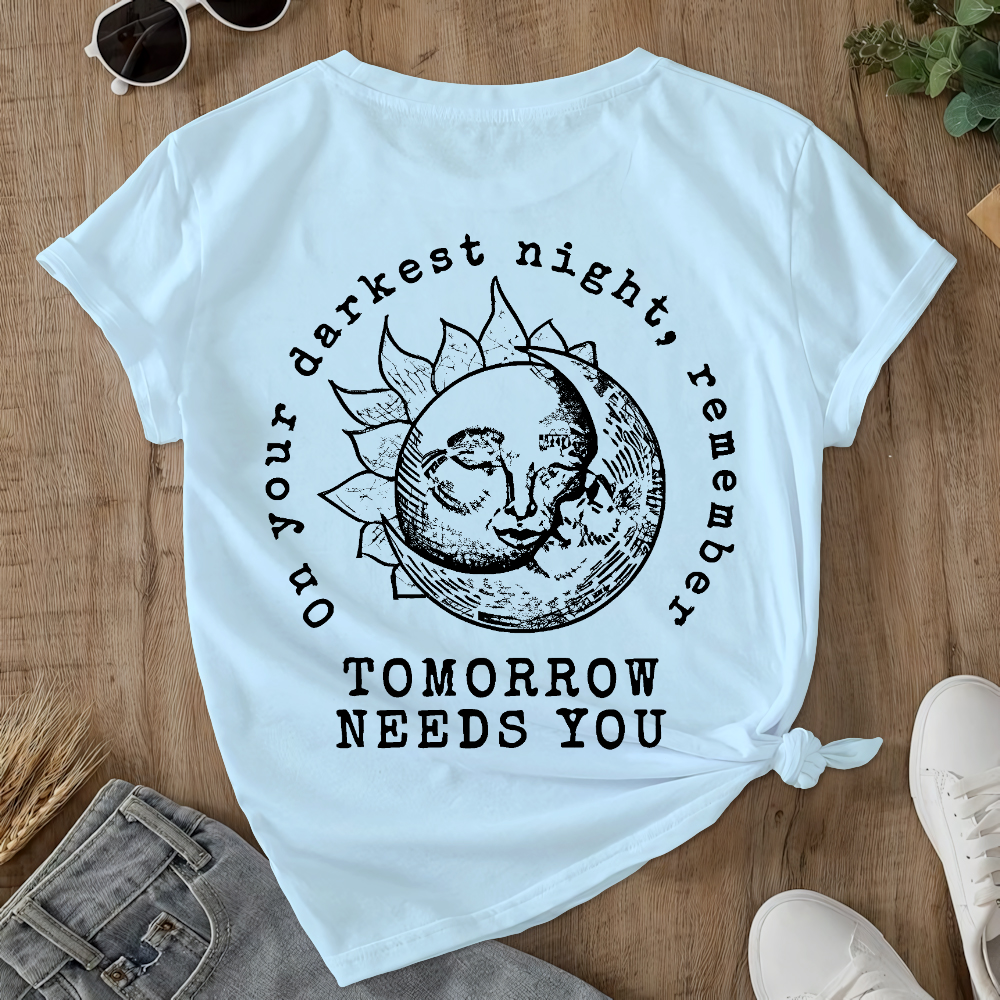 Suicide Prevention Awareness Double-Sided Cotton Printed T-Shirt