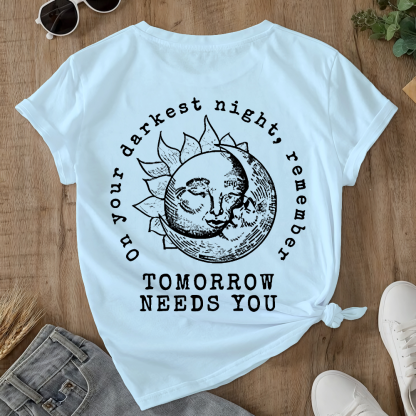 Suicide Prevention Awareness Double-Sided Cotton Printed T-Shirt