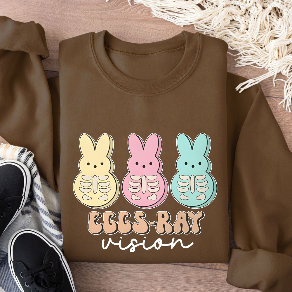 Eggs Ray Vision Radiology Cotton Pullover Sweatshirt