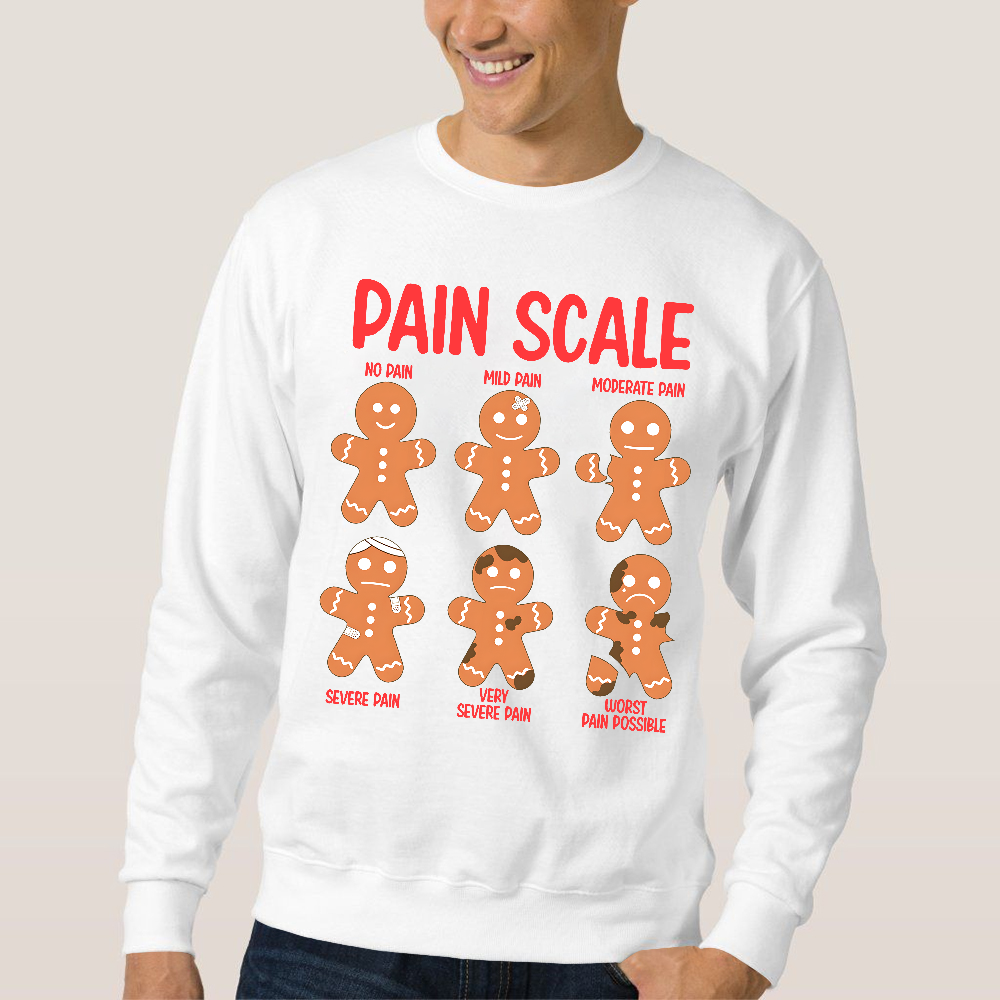 Pain Scale Cotton Pullover Sweatshirt