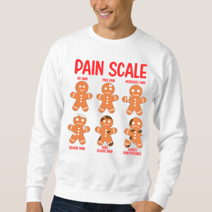 Pain Scale Cotton Pullover Sweatshirt