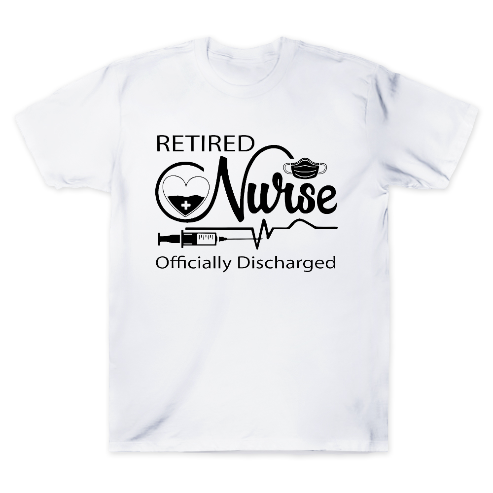 Retired Nurse Officially Discharged Cotton Doctor T-shirt