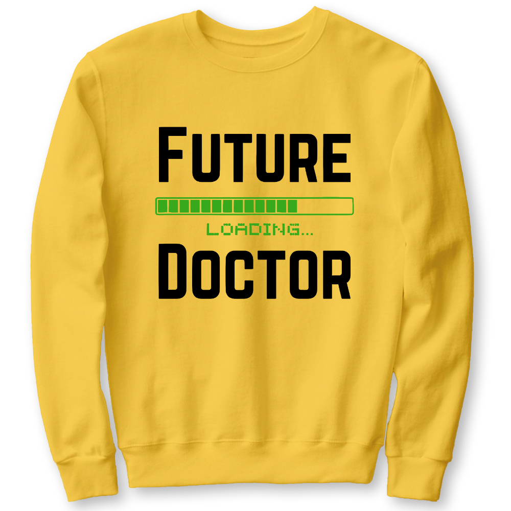Future Doctor Cotton Pullover Crew Neck Hoodie