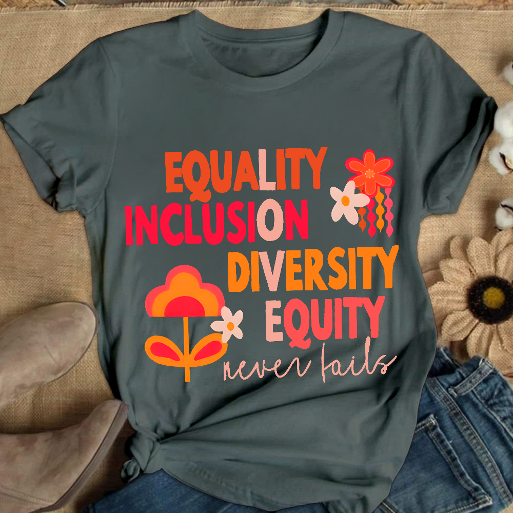 Equality Inclusion Diversity Equity Cotton Nurse T-shirt