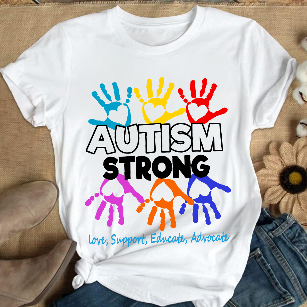 Autism Strong Cotton Nurse T-shirt
