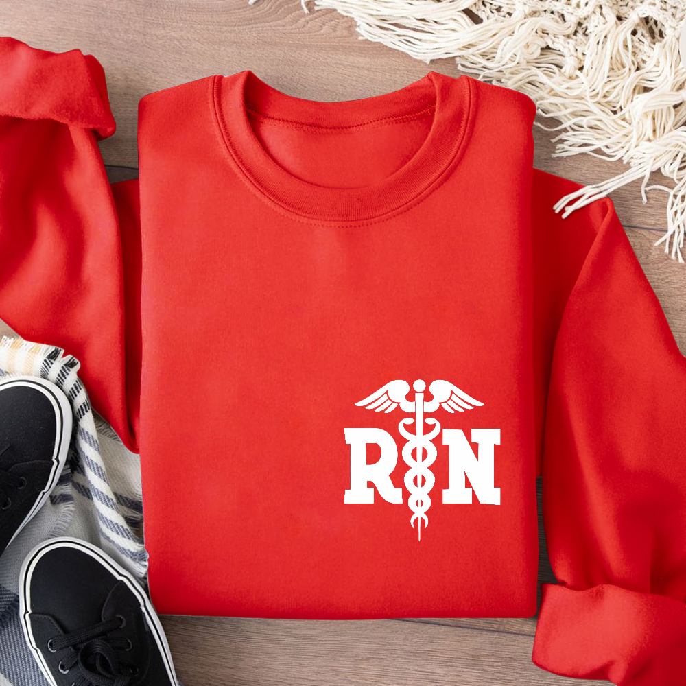 Custom Registered Nurse Cotton Pullover Sweatshirt
