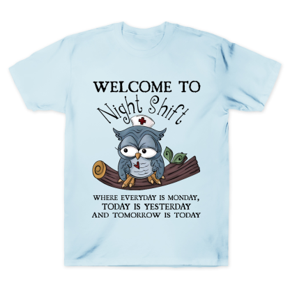 Welcome Come To Night Shift Cotton Doctor T-shirt