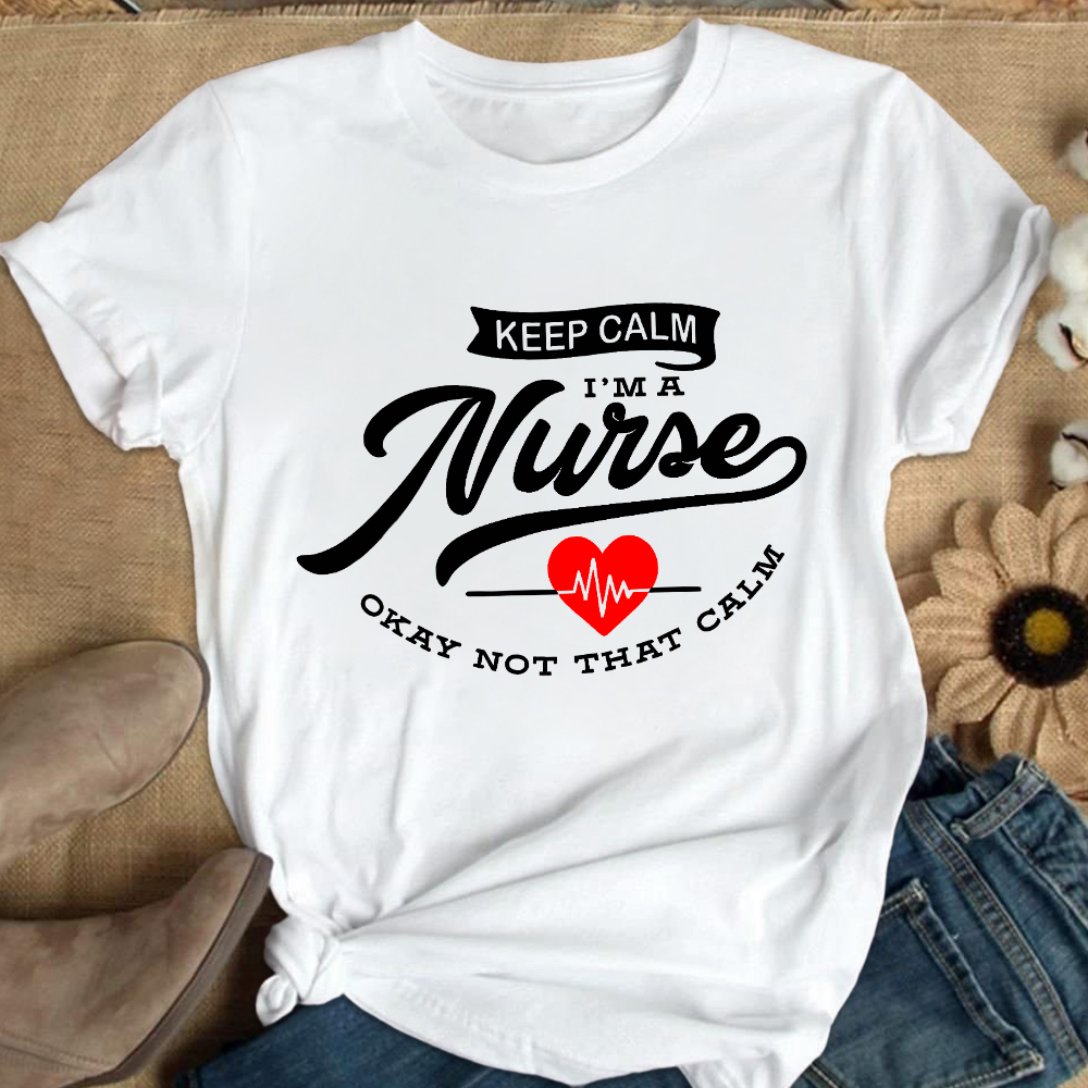 Keep Calm I‘m A Nurse Cotton Nurse T-shirt