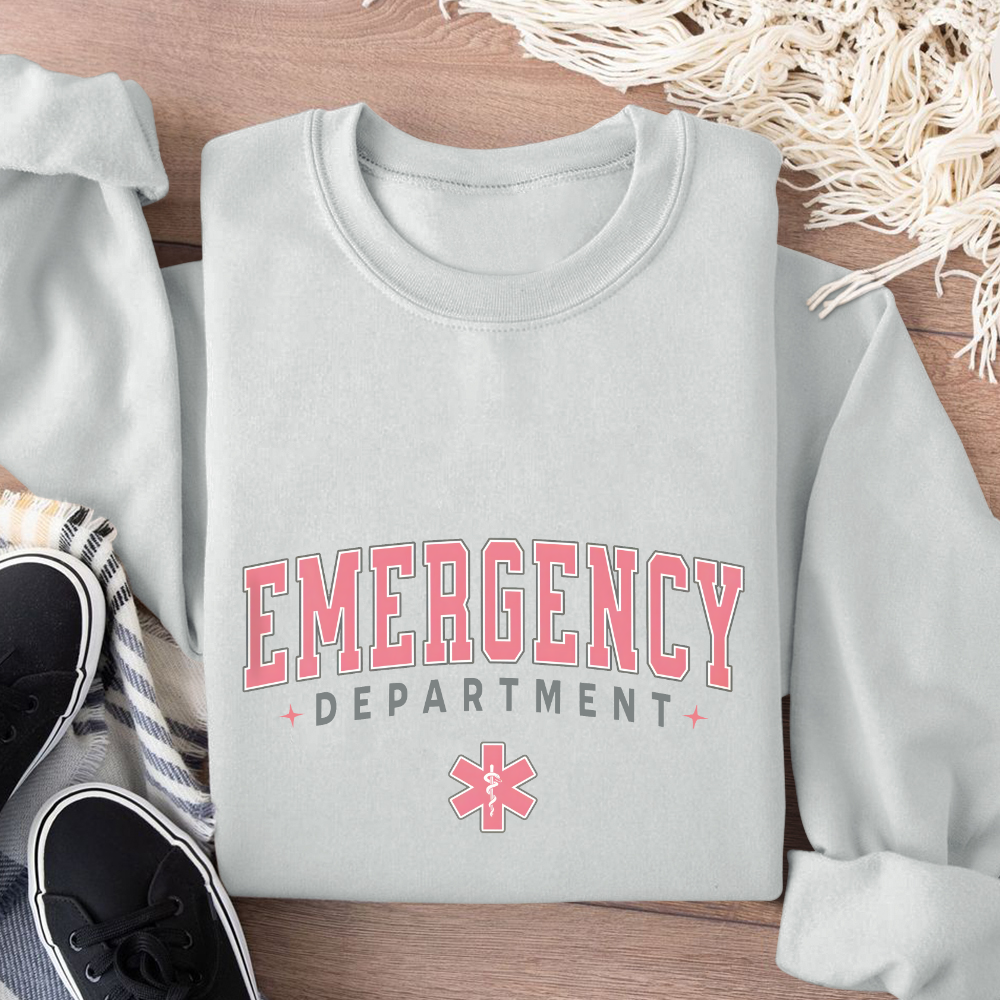 ER Nurse Crewneck Cotton Pullover Sweatshirt