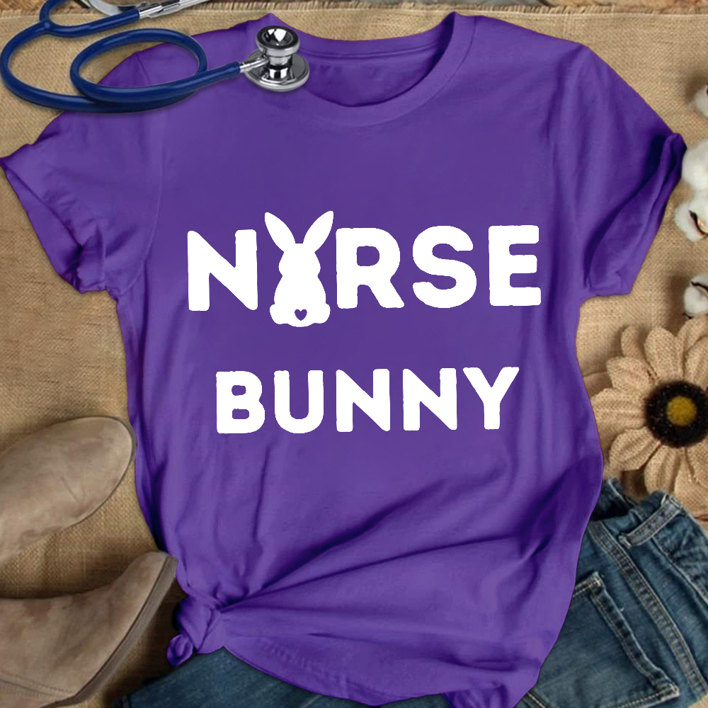 Nurse Bunny Cotton Nurse T-shirt