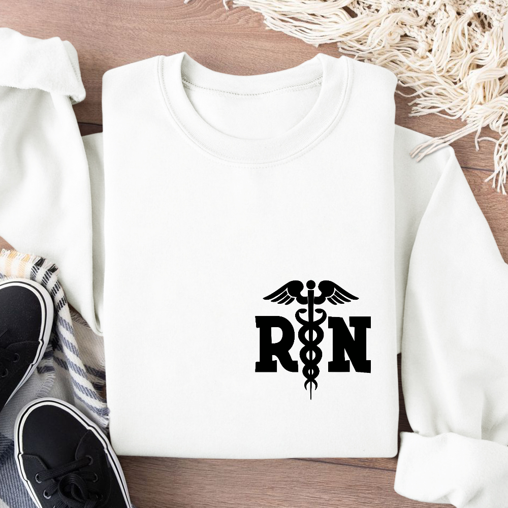 Custom Registered Nurse Cotton Pullover Sweatshirt