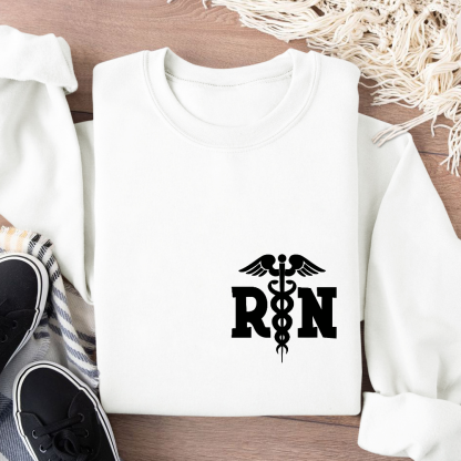 Custom Registered Nurse Cotton Pullover Sweatshirt