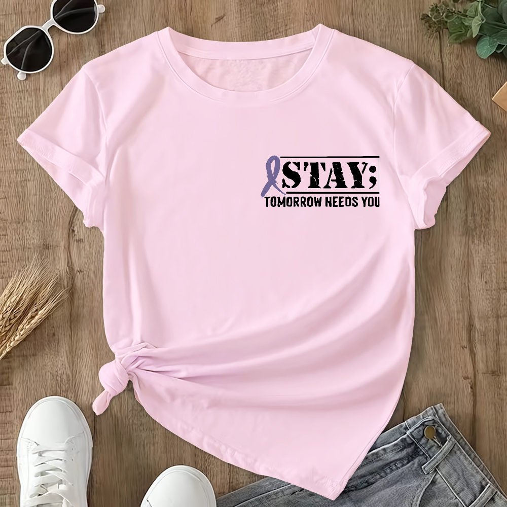 Your Story Is Not Over Suicide Prevention Double-Sided Cotton Printed T-Shirt