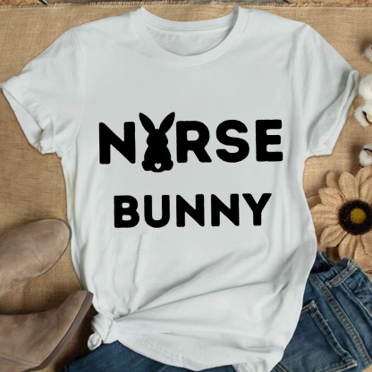 Nurse Bunny Cotton Nurse T-shirt