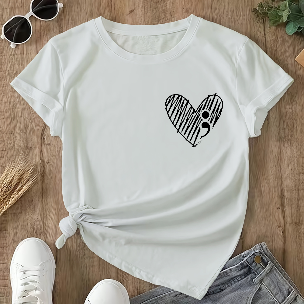 Suicide Prevention Awareness Double-Sided Cotton Printed T-Shirt