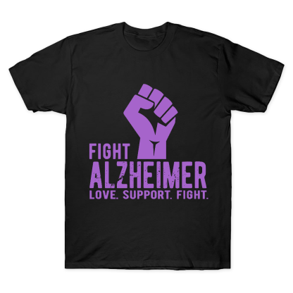 Fight Alzheimer Support Alzheimer Awareness Cotton Doctor T-shirt