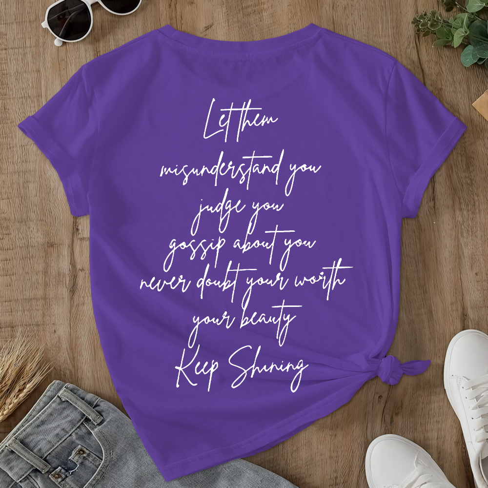 Mental Health Awareness Let Them Double-Sided Cotton Printed T-Shirt