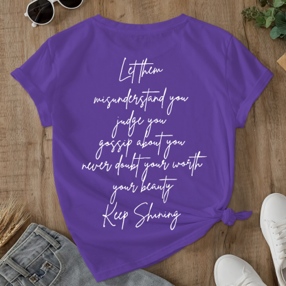 Mental Health Awareness Let Them Double-Sided Cotton Printed T-Shirt