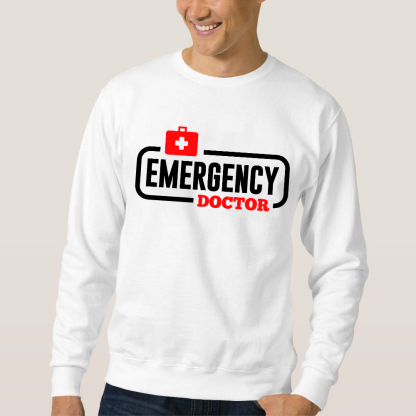 Emergency Doctor Cotton Pullover Sweatshirt