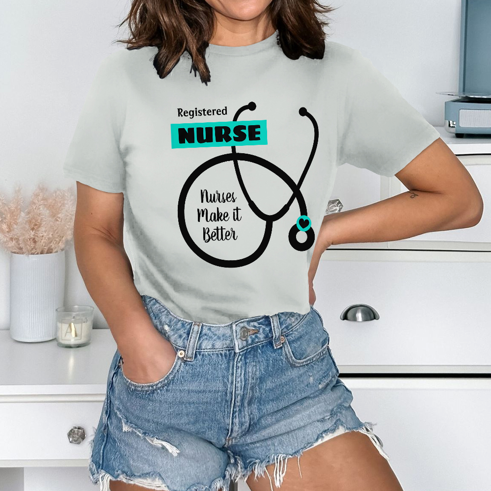 Cute RN Nursing Cotton Nurse T-shirt