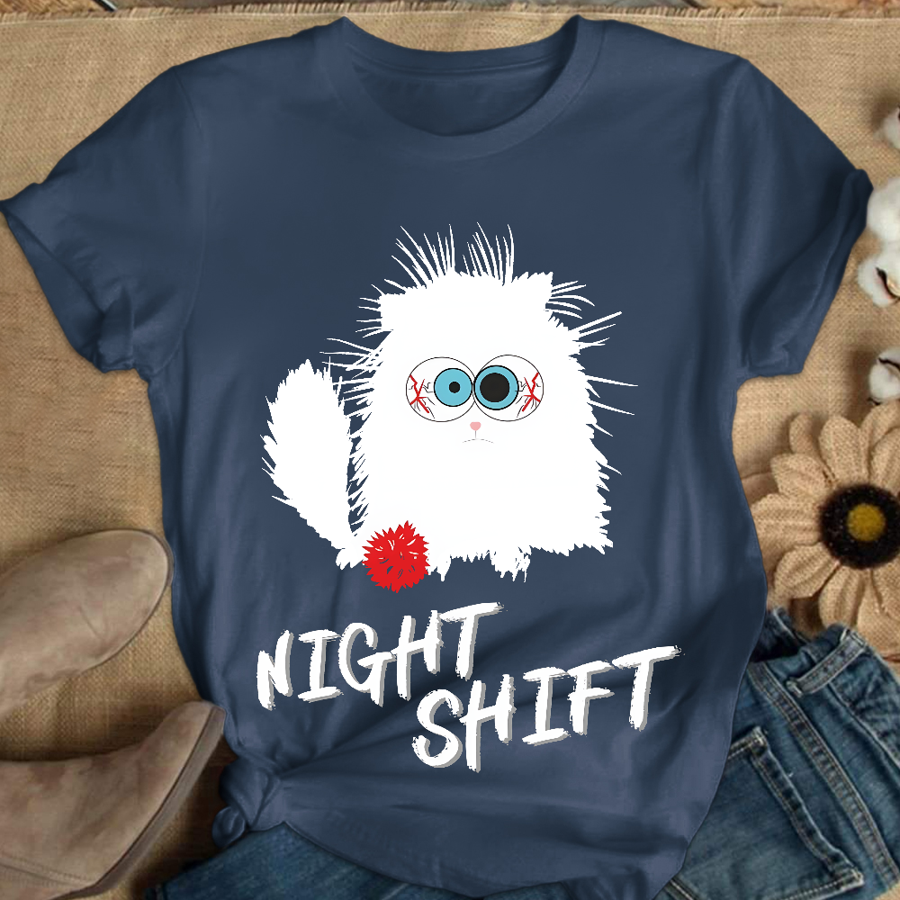 Night Shift Is Tough Cotton Nurse T-shirt