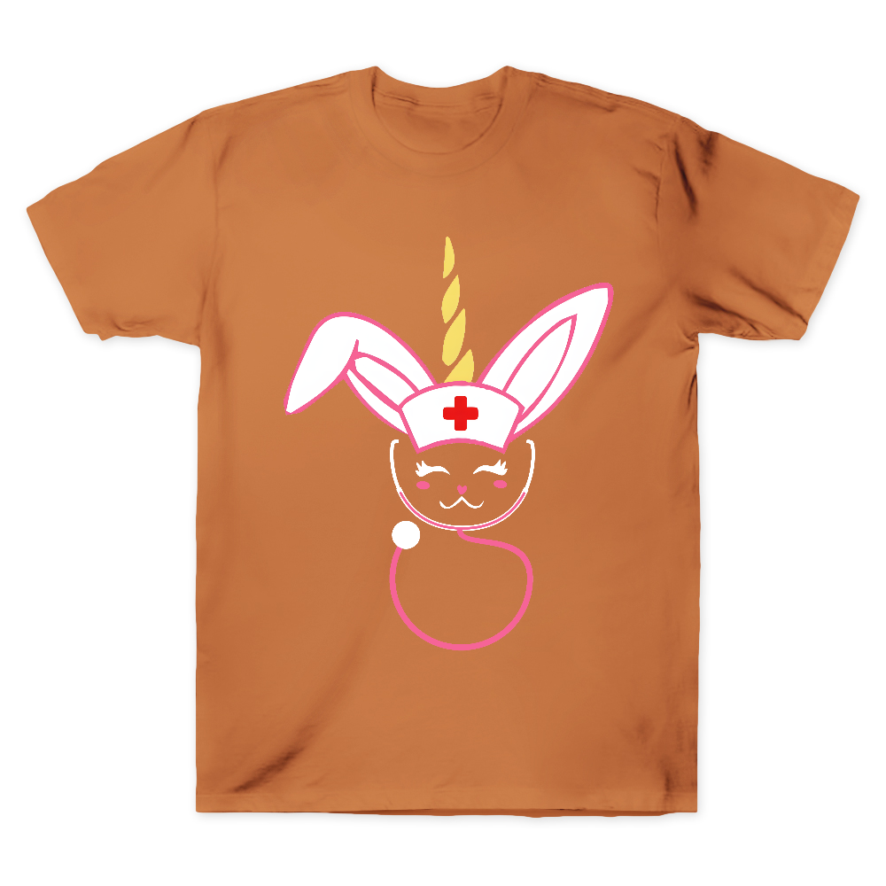 Funny Bunny Nurse Easter Cotton Doctor T-shirt