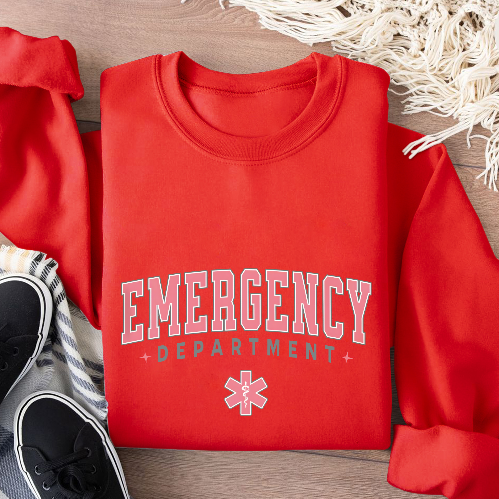 ER Nurse Crewneck Cotton Pullover Sweatshirt