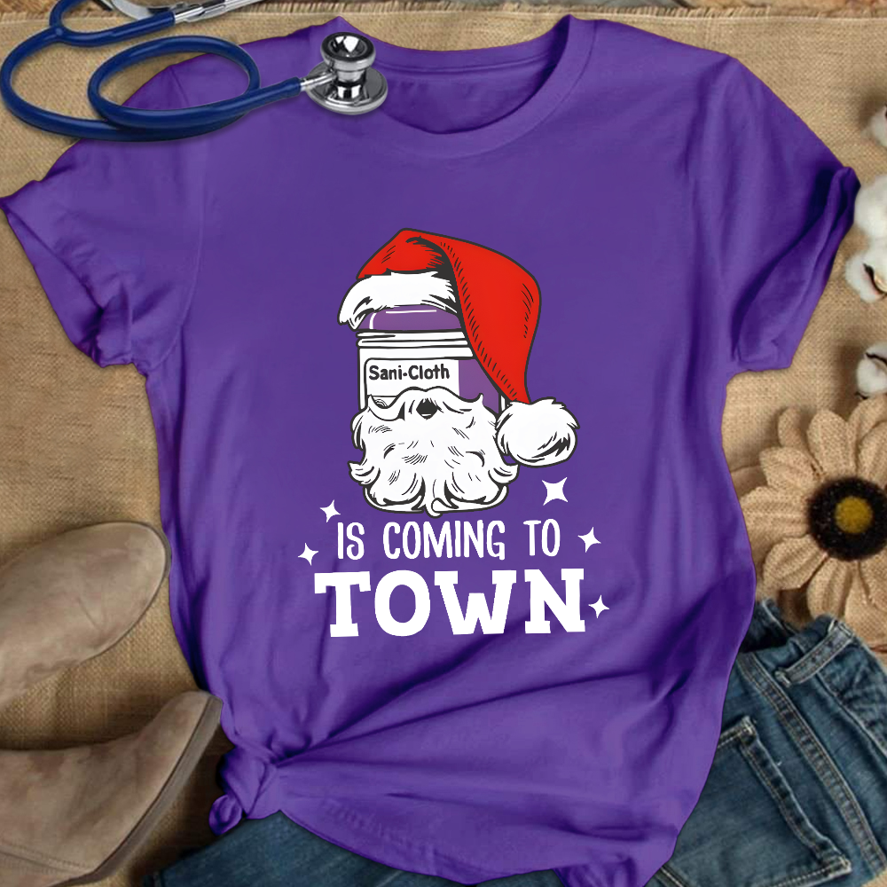 Funny Santa Nurse Medical Assistant Christmas Cotton Nurse T-shirt