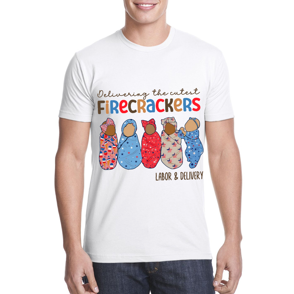 4th Of July Labor And Delivery Cotton Doctor T-shirt