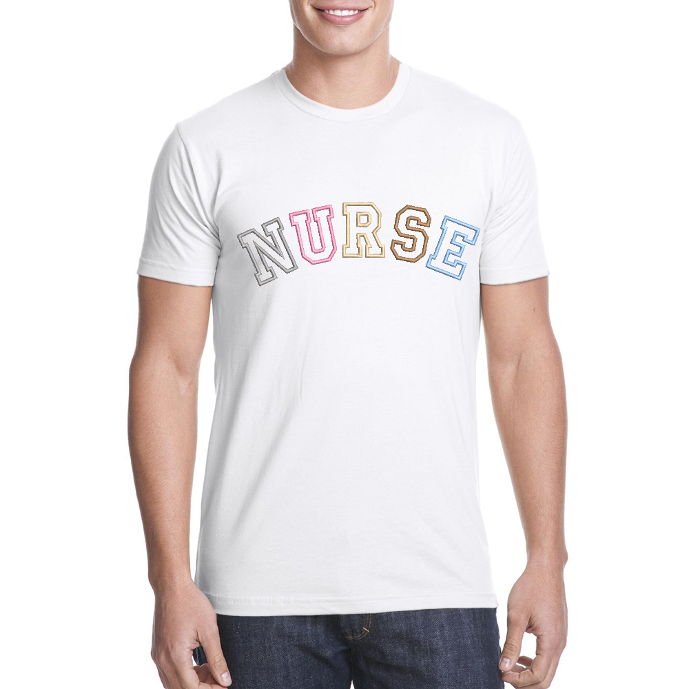 Embroidered Nurse Cotton Doctor T-shirt