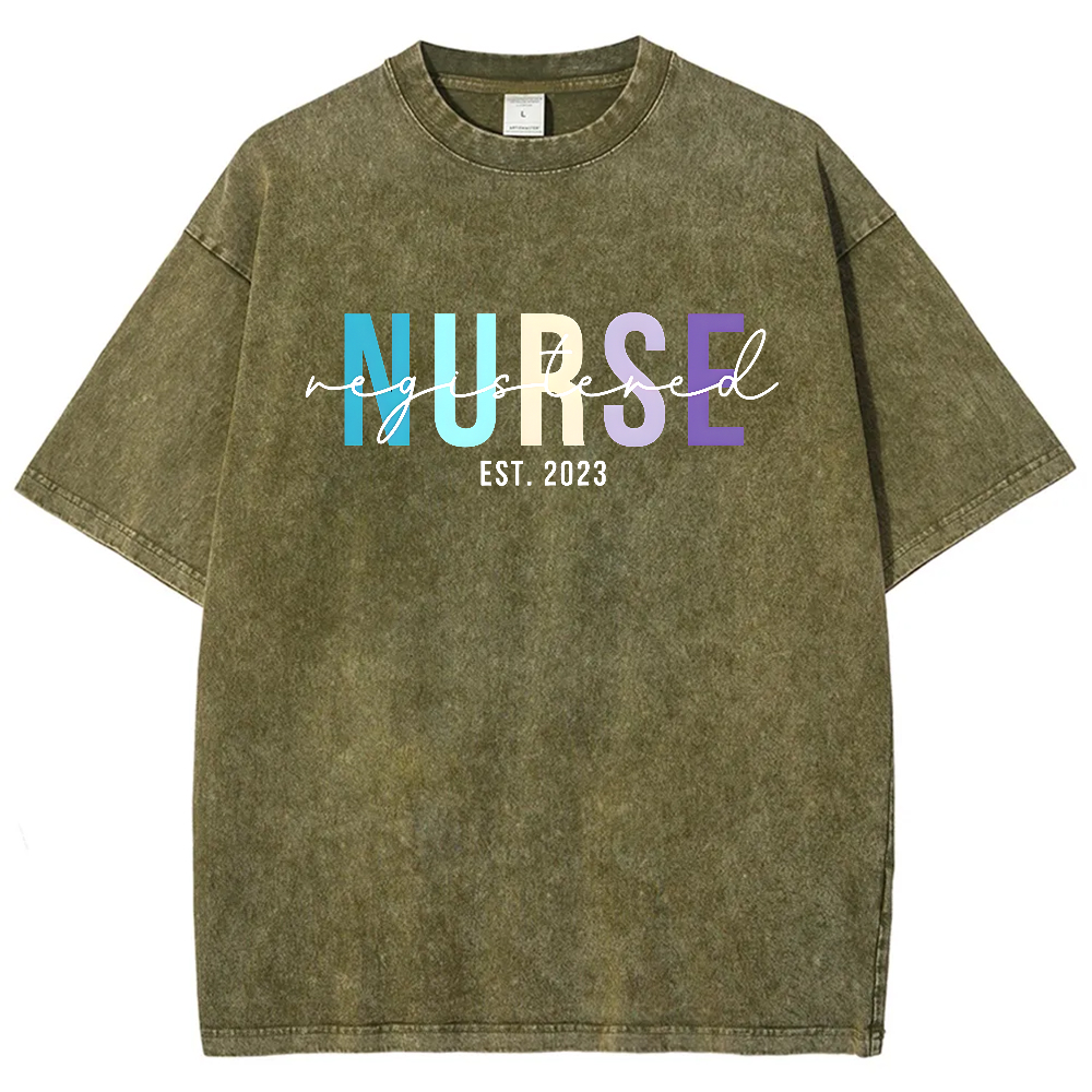 Registered Nurse Vintage Washed T-shirt