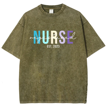 Registered Nurse Vintage Washed T-shirt