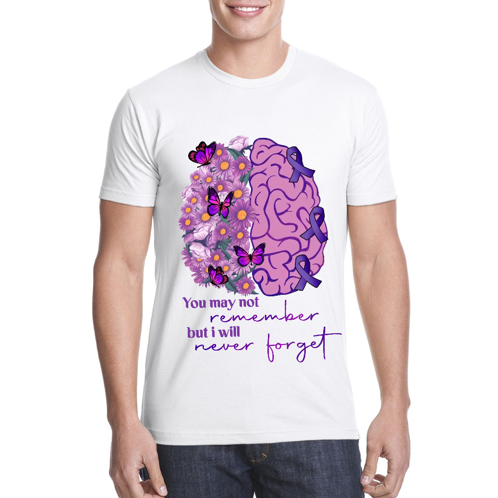 You May Not Remember I Will Never Forget Alzheimer Awareness Cotton Doctor T-shirt
