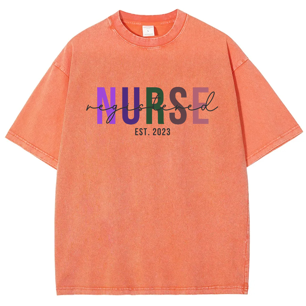 Registered Nurse Vintage Washed T-shirt