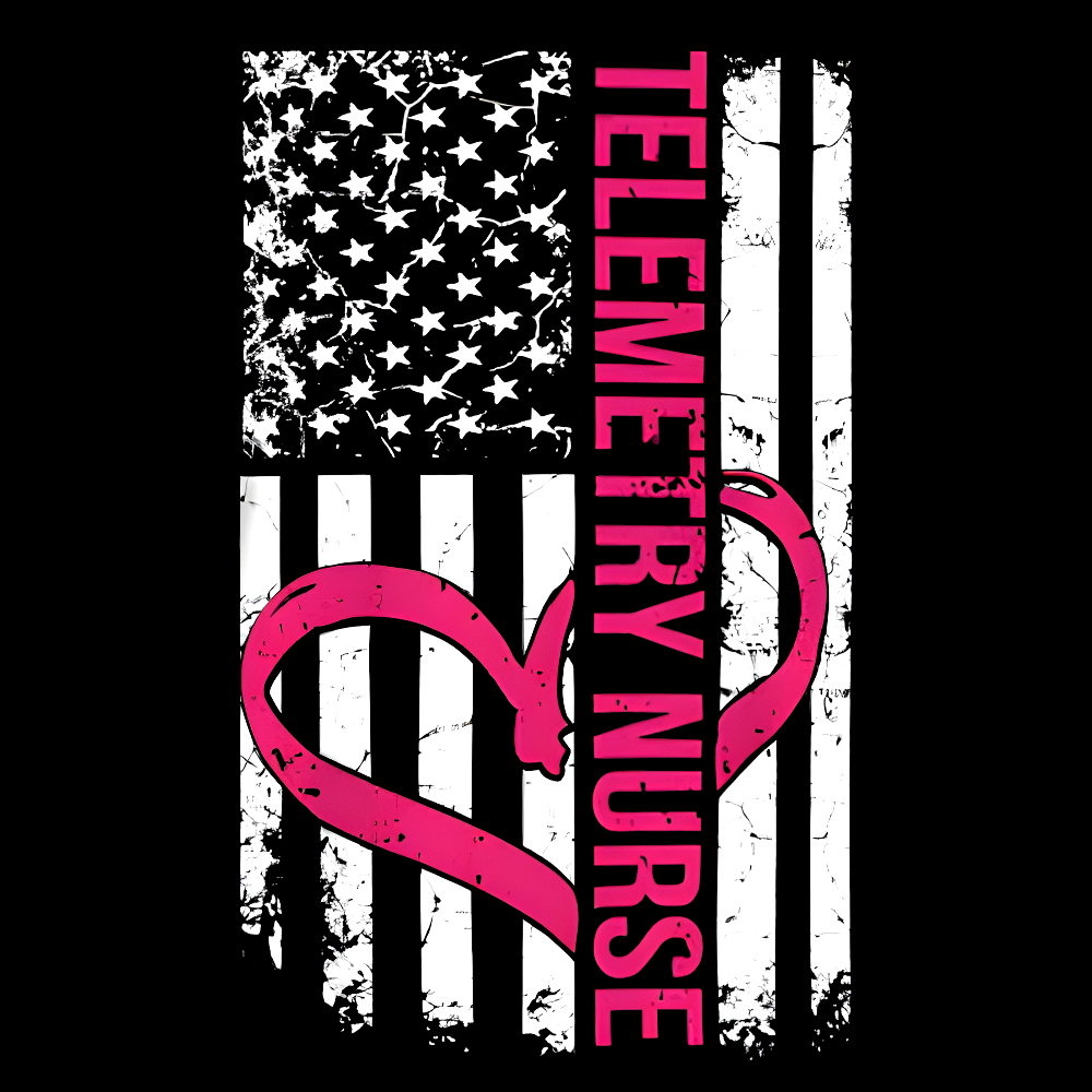 Telemetry Nurse Flag Cotton Pullover Sweatshirt