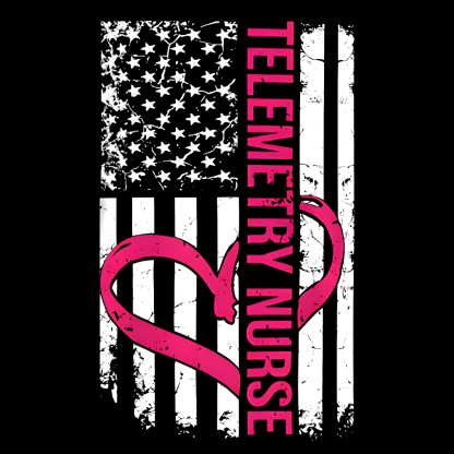 Telemetry Nurse Flag Cotton Pullover Sweatshirt