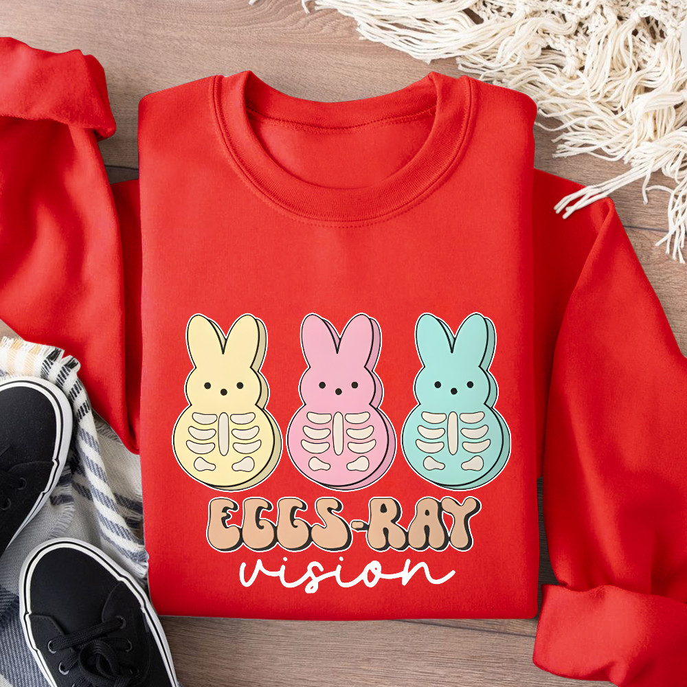 Eggs Ray Vision Radiology Cotton Pullover Sweatshirt