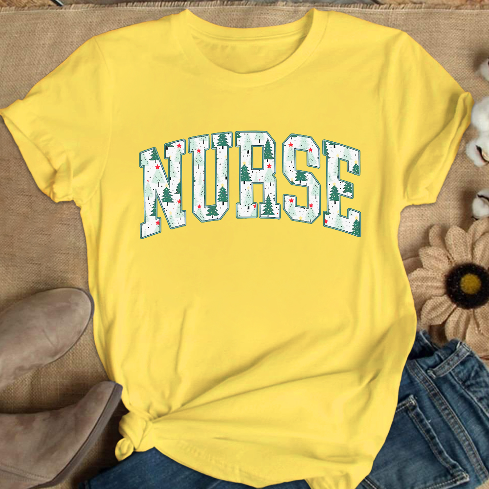 Christmas Nursing Cotton Nurse T-shirt