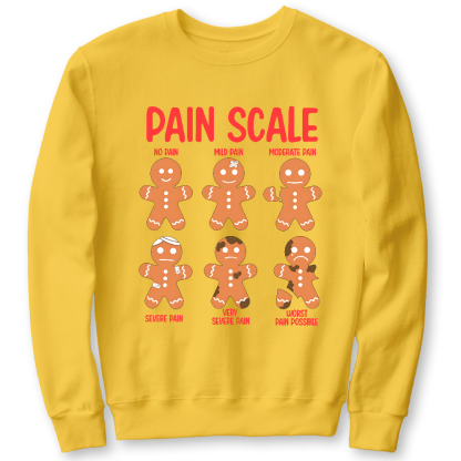 Pain Scale Cotton Pullover Sweatshirt
