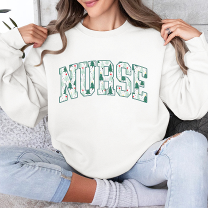 Christmas Nursing Cotton Pullover Sweatshirt